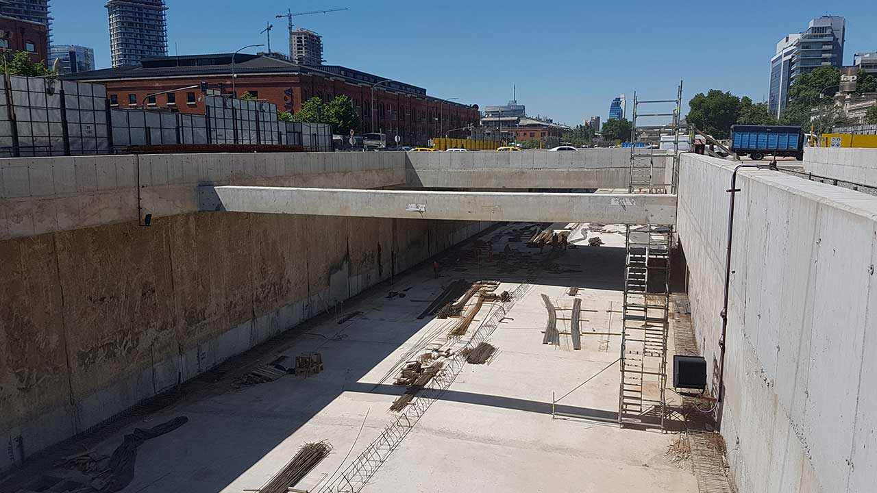 Puente Paseo del Bajo - Pilares Ingeniería